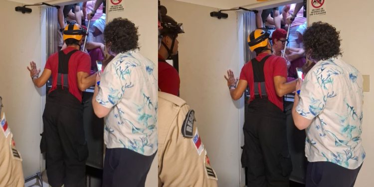 Elevador trava com turistas em hotel de Manaus; bombeiros fazem resgate sem feridos