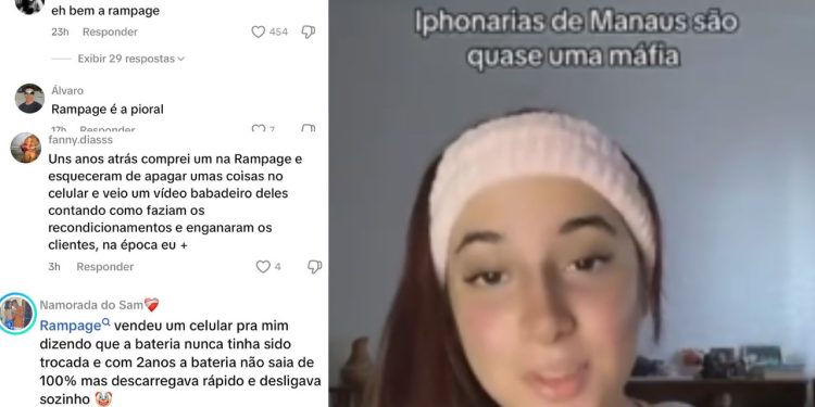 Manauara fala sobre loja que vende iPhones danificados e internautas reagem: 'é bem a Rampage'