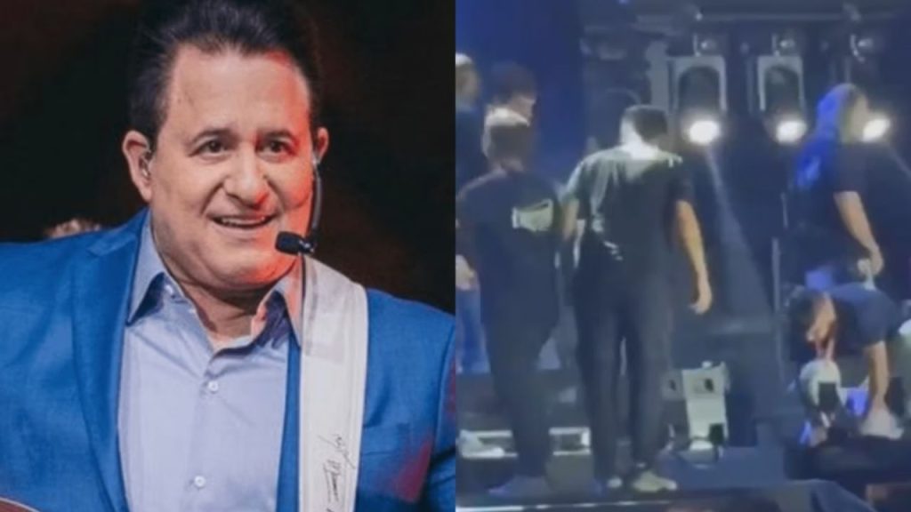 Vídeo: Marrone cai do palco durante show e leva pontos na testa