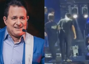Vídeo: Marrone cai do palco durante show e leva pontos na testa