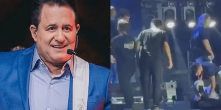 Vídeo: Marrone cai do palco durante show e leva pontos na testa