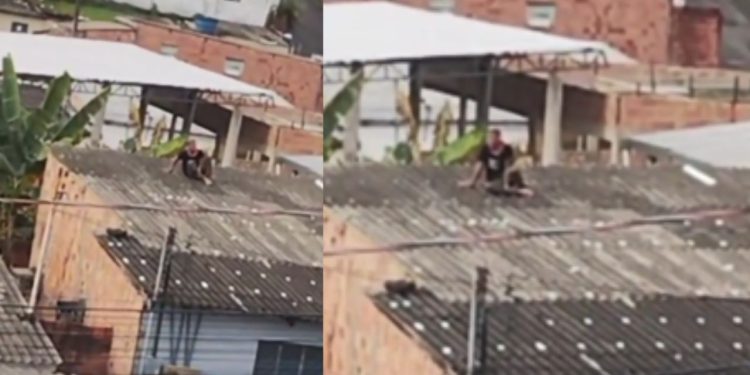 Ladrão tenta fugir do tribunal do crim3 clamando pela polícia em Manaus: "Polícia, polícia, polícia"