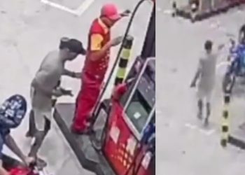 Câmera grava assalt0 contra frentistas e cliente dentro de posto na ZL em Manaus 
