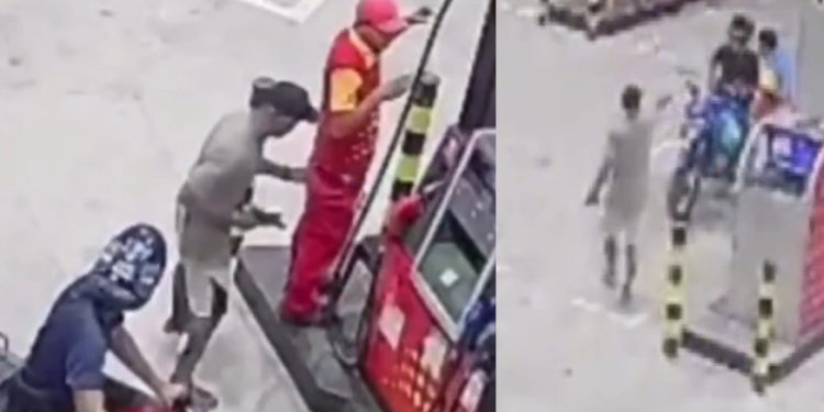 Câmera grava assalt0 contra frentistas e cliente dentro de posto na ZL em Manaus 