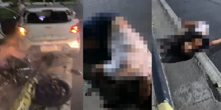 Vídeo: casal “voa” da moto e apaga no asfalto na Z0na Centro-Sul de Manaus: ‘acabou’