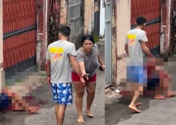 Vídeo forte: homem é pres0 por dar 17 est0cadas no irmão para salvar a mãe em Manaus