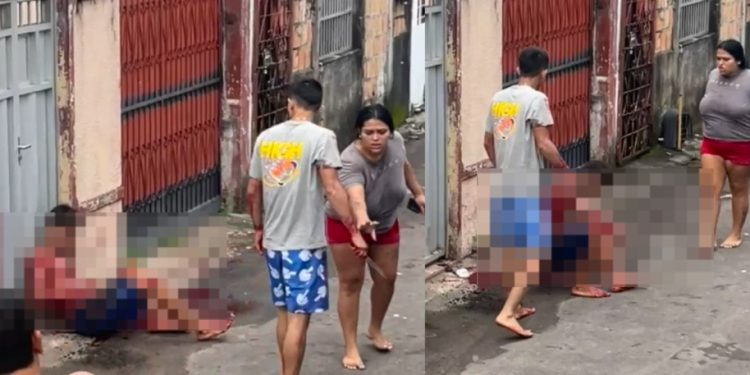 Vídeo forte: homem é pres0 por dar 17 est0cadas no irmão para salvar a mãe em Manaus