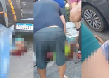 Vídeo forte: uma pessoa m0rre e dois ficam ferid0s após acidente de trânsito em Manaus