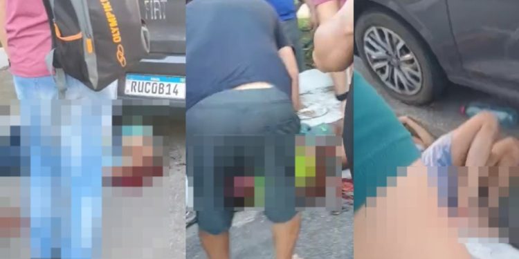 Vídeo forte: uma pessoa m0rre e dois ficam ferid0s após acidente de trânsito em Manaus