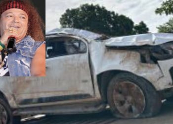 Cantor Wanderlei Andrade capota carro três vezes na estrada no Pará