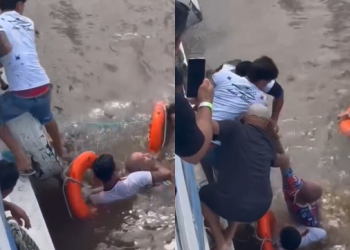 Vídeo: Passageiro ‘bebum’ que se jogou no rio a caminho de Parintins é hospitalizado