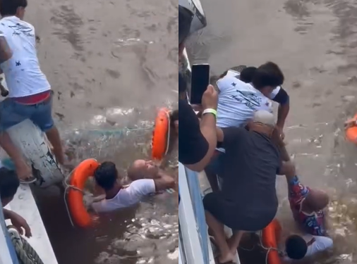 Vídeo: Passageiro ‘bebum’ que se jogou no rio a caminho de Parintins é hospitalizado