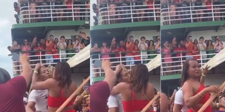 Internautas comentam beijo de língua entre homem e travesti a caminho de Parintins: ‘apocalipse’