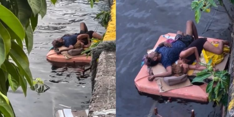 Vídeo: apaixonados dormem em bote improvisado e viraliza em Manais: ‘não é o lugar, é a pessoa’