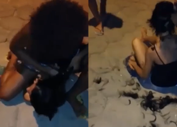 Vídeo: Talarica é humilhada e tem os cabelos c0rtados na frente do filho que fica ch0rand0