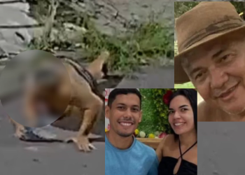 Vídeo mostra suspeito de mat@r casal qu3brando a perna ao esconder arm@ em Manaus; veja