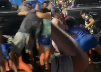 Ritmo de boi e p0rrada: torcedoras br1gam na fila da galera do Caprichoso; veja