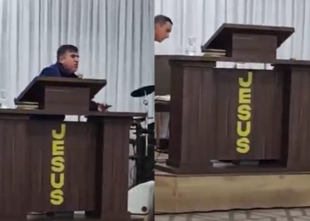 Pastor Sérgio Carvinho m0rr3 durante pregação transmitida ao vivo na internet