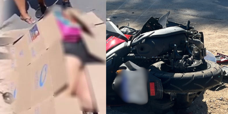 Vídeo: Mãe que foi atrop3lada com a filha em moto necessita de doação de sangue em Manaus