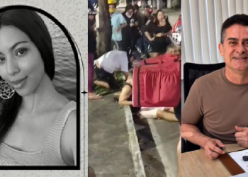 ‘David Almeida é responsável’, diz população após m0rte de grávida em via esburacada em Manaus