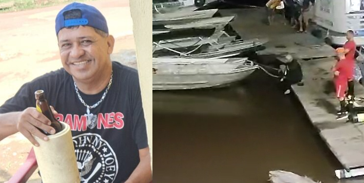 Vídeo: Homem se desequilibra, cai no rio e está desaparecido em Itacoatiara