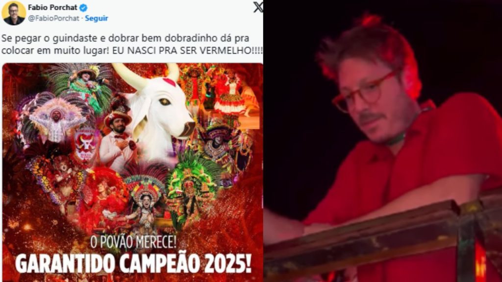 Em meio a polêmica da apuração, Fábio Porchat vibra com vitória do Garantido e dispara provocação: 'Se pegar o guindaste'