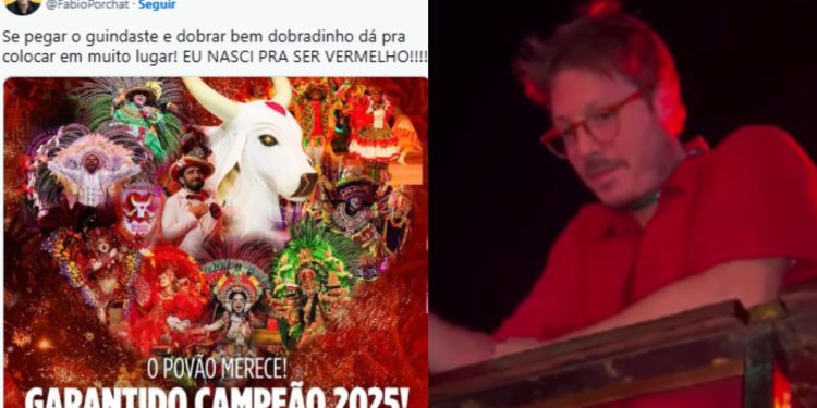 Em meio a polêmica da apuração, Fábio Porchat vibra com vitória do Garantido e dispara provocação: 'Se pegar o guindaste'