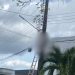 No Condomínio Residencial Tapajós, homem m0rr3 eletrocut4do e fica preso em poste