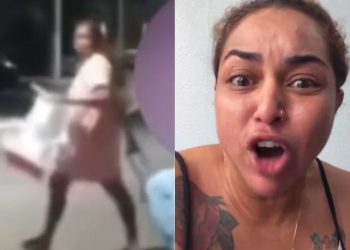 Vídeos: Magrinha Ellen b4te na cunhada em confusão dentro de condomínio por conta da filha: ‘passou dos limites’