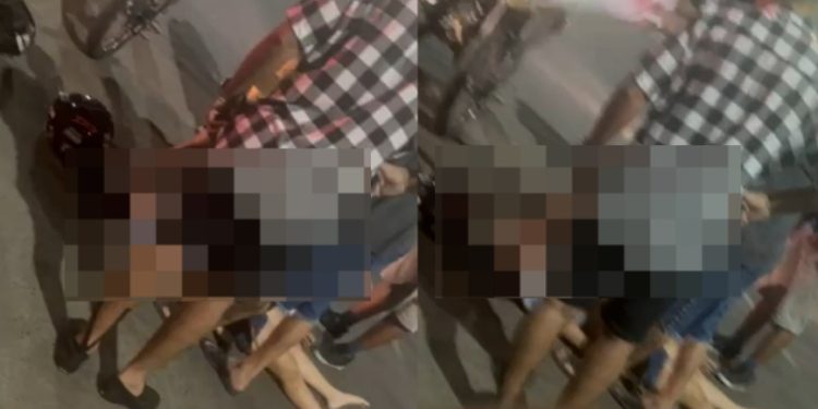 Vídeo: casal que estava numa moto é atr0pelado por picape em Manaus