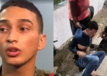 Vídeo: Soldado impede ass@lto com ‘mata-leão’ e população desc3 a p0rr@da no ladrã0 em Manaus