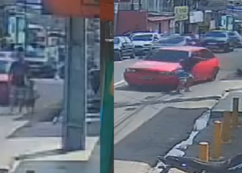 Vídeo mostra homem e cr1ança sendo atr0pelados por carro na Compensa; condutor foi embora