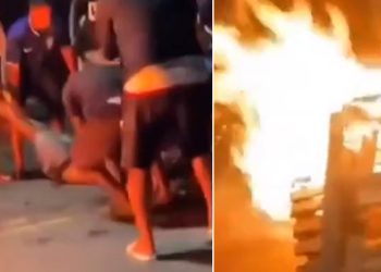 Vídeo: tráfic0 joga c0rpo de vulgo “Frango” na fogueira e deixa queimar até a m0rte