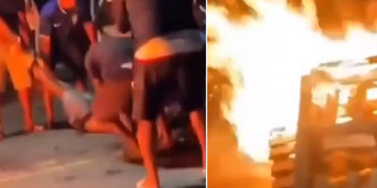 Vídeo: tráfic0 joga c0rpo de vulgo “Frango” na fogueira e deixa queimar até a m0rte