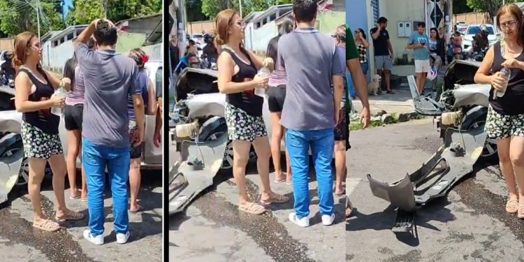 Vídeo: grave acidente deixa ferid0s no chão e nos carros no bairro Alvorada, em Manaus
