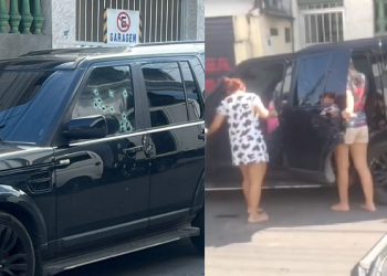Vídeo: Vulgo ‘Xuruca’, suposto líder de grupo fica f3rid0 ao ter carro de luxo cr1vad0 de t1r0s em Manaus