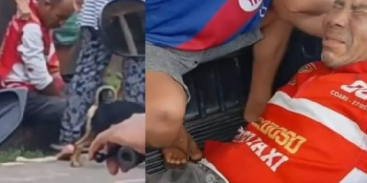 Mototaxista toma tir0 do colega durante p0rrada na rua em Coari
