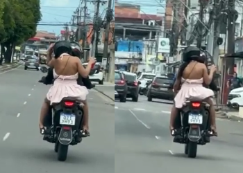 Vídeo: Manaus esquenta e passageira de moto aproveita pra pegar um ‘fresco’ nas partes ínt1mas