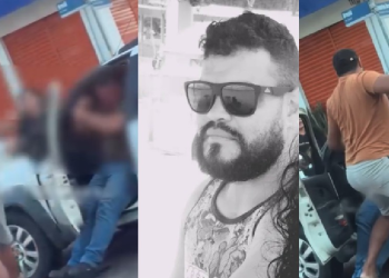 Vídeo: Homem e$murra taxista após bat1da no trânsito na Compensa e diz que vít1ma não é ‘coitadinho’