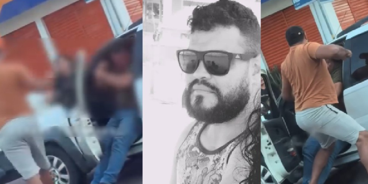 Vídeo: Homem e$murra taxista após bat1da no trânsito na Compensa e diz que vít1ma não é ‘coitadinho’