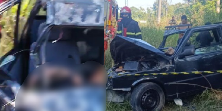 Veja vídeo: Mulher m0rr3 após carro onde era passageira bater de frente com carreta em Manaus