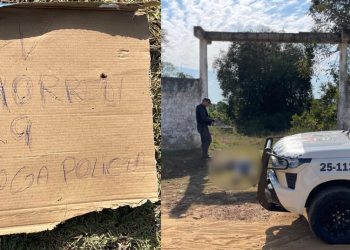 Veja: Homem é m0rt0 no Ramal do Caveira e deixado com bilhete em Manaus