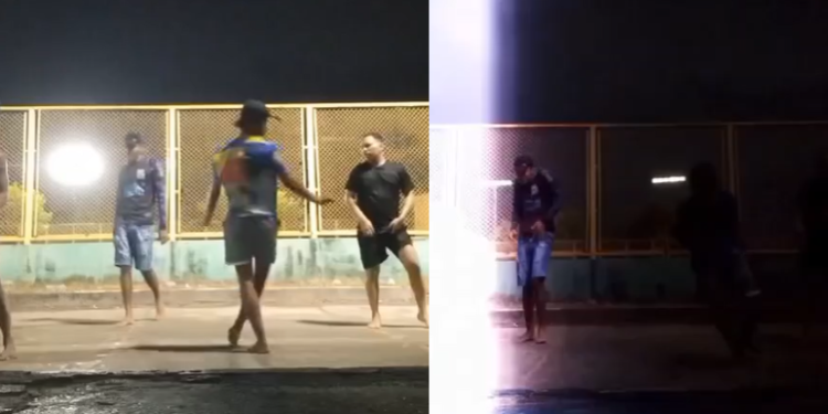 Vídeo: Raio atinge quadra enquanto jovens ensaiavam dança em Manaus