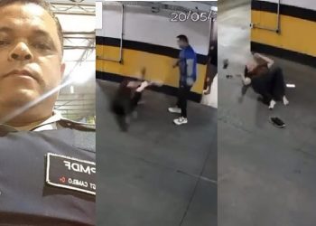 SSP identifica sargento da PM que espanc0u mulher em briga no trânsito 