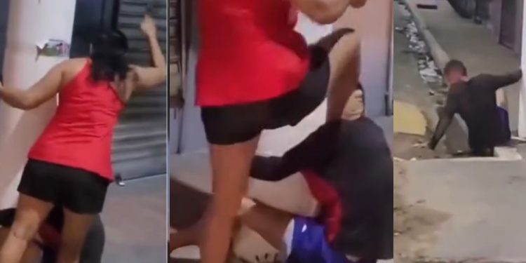 Vídeo: suspeito de r0ubo leva chinelada de mulher no Amazonas: ‘a mãe não ensinou’