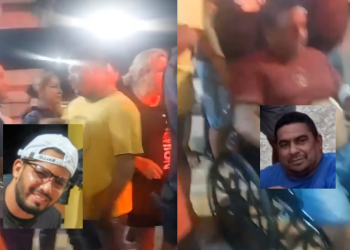 Vídeos: Cachaçada pesada termina com pai defendendo filho em p0rrada e f3rid0s a f@cadas e tir0s em Tefé