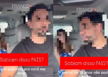 Vídeo: motorista de app manda menina de 13 anos sair do carro dele: ‘mocinha sozinha não levo’