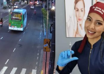 Vídeo inédito mostra moto batendo no buraco no dia em que grávida m0rreu na Djalma Batista