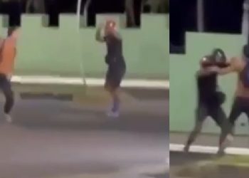 Vídeo: venezuelano tenta dar p0rrada em amazonense no São Jorge: ‘não se mete’
