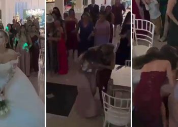 Vídeo: encalhadas brigam por causa de buquê durante festa de casamento em Manaus 